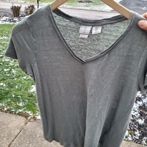 Joie Sage Green Linen Top